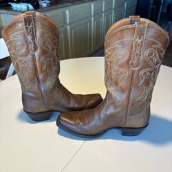 Brown cowboy boots