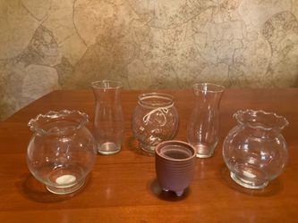Bud vases / Glass Ivy Bowls