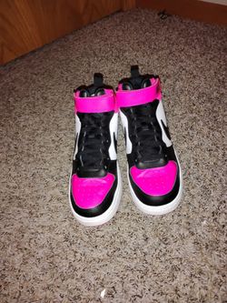 Pink Black White High Top Sneakers