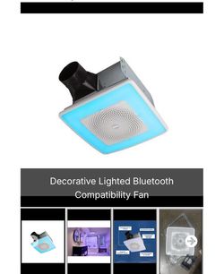 Decorative Lighted Bluetooth Bathroom Exhaust Fan