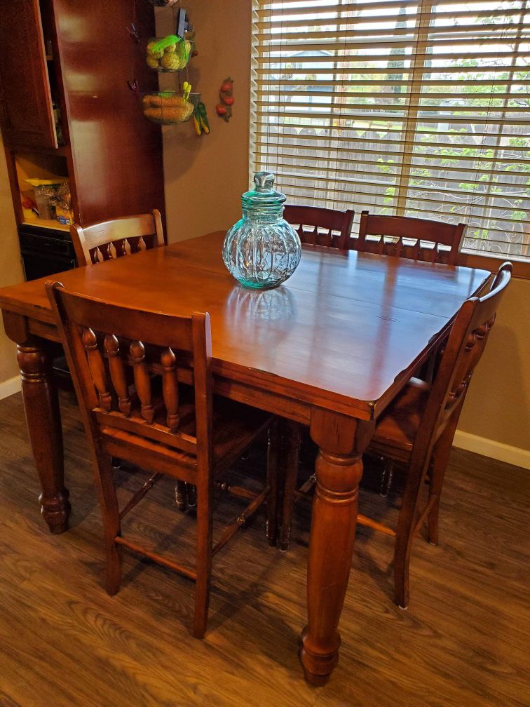 Bar height Kitchen Dining Room Table- 8 chairs included