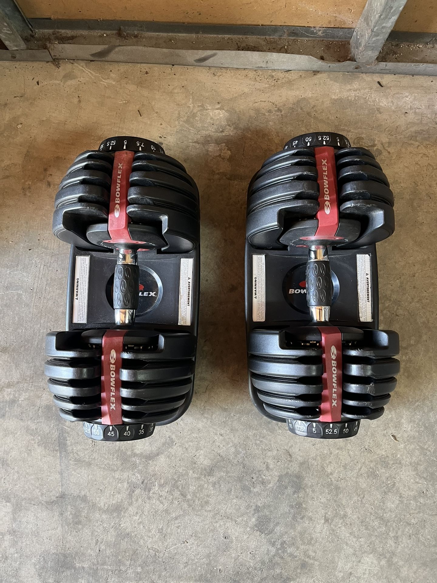 Dumbbell Adjustable Weights BowFlex 5-52.5lb