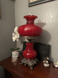 Classic Ruby Red Glass Lamp
