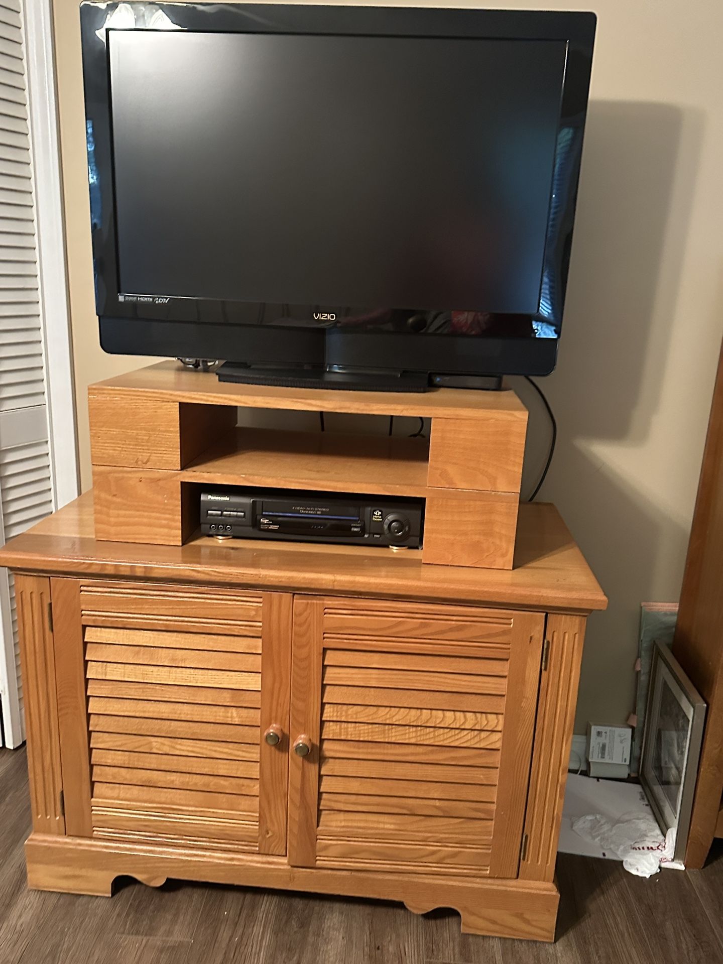 All Wood Tv Stand / Storage Cabinet.