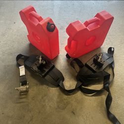 Two - 3 Gallon RotoPack Gas Canisters With Spare Tire Mount