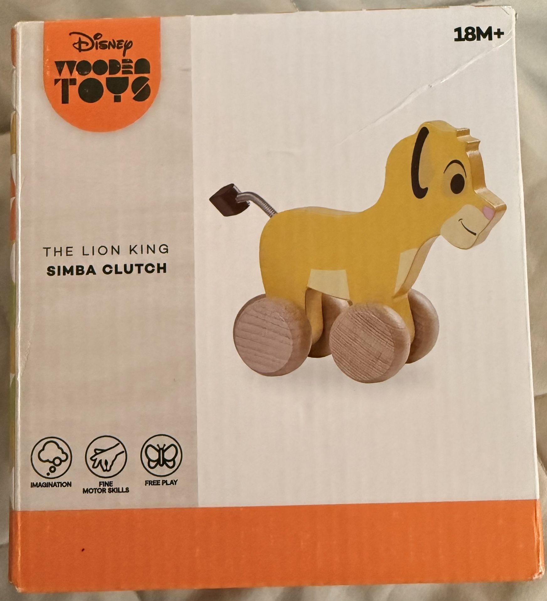 Disney The Lion King Simba Clutch Wooden Toy New