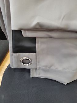 Blackout Heavy Gray Curtain Panels