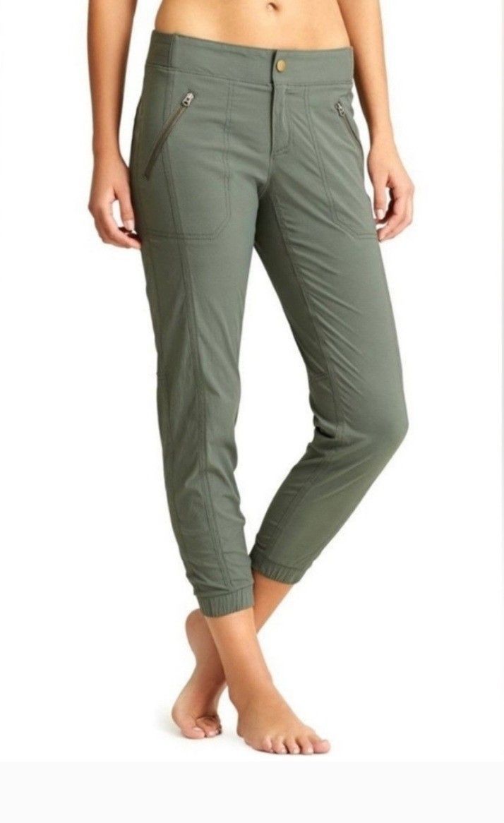 ATHLETA TREKKIE JOGGER PANTS OLIVE GREEN WOMENS SIZE 6 like new worn once
