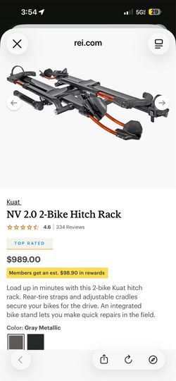 Kuat NV 2.0 2-Bike Hitch Rack