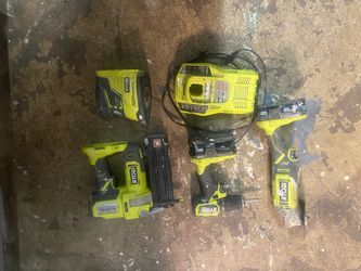 Ryobi 18V Tool Set with Charger and Batteries