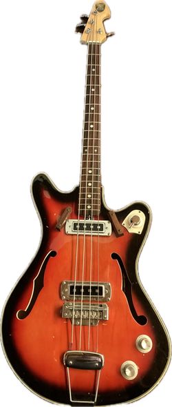 1960s Teisco EP-200B hollow-body bass guitar