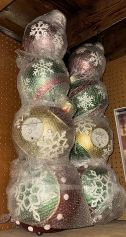 Resin Christmas Stacked Ornament Porch Décor