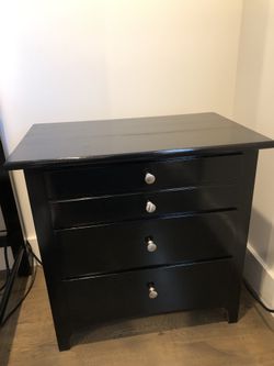Painted Black Nightstand/Side Table (Stanley Furniture)