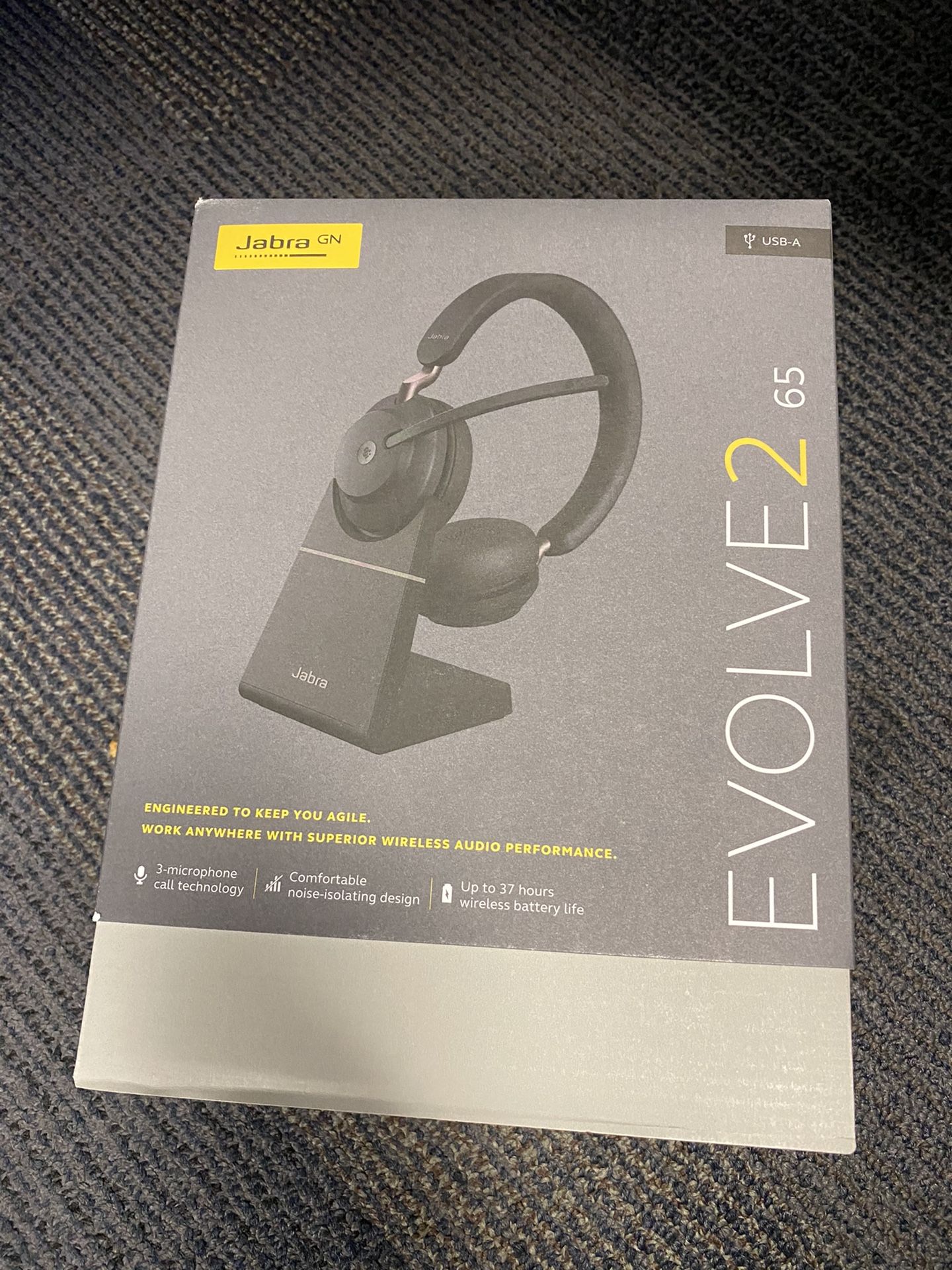 (BRAND NEW) Jabra Evolve2 65 MS Wireless Headphones with Link380a, Stereo