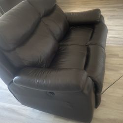Leather Recliner Love Seat