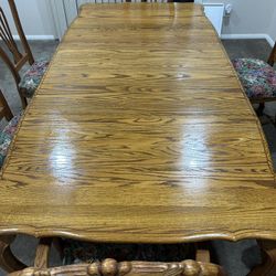 7 Piece Dining Room Set Solid Oak (Belle Fluer Design)