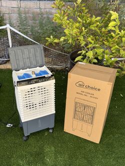 Portable Evaporative Air Cooler, 1800 CFM Swamp Cooler with 4 Ice Box & 5.3 Gal Water Tank, 110° Swing, 3 Speeds, Upgraded Remote, 12H Timer, 3-in-1 A