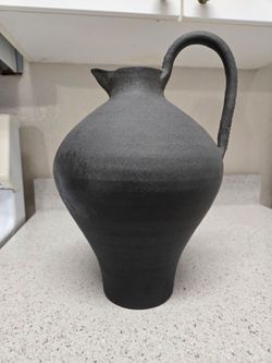 Mcgee & co. Matte Black Ceramic Pitcher Vase