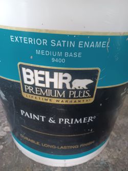5 gallons exterior satin gray paint