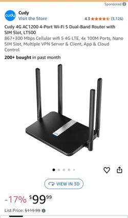 Cudy LT500 4G AC1200 Dual-Band Wi-Fi Router
