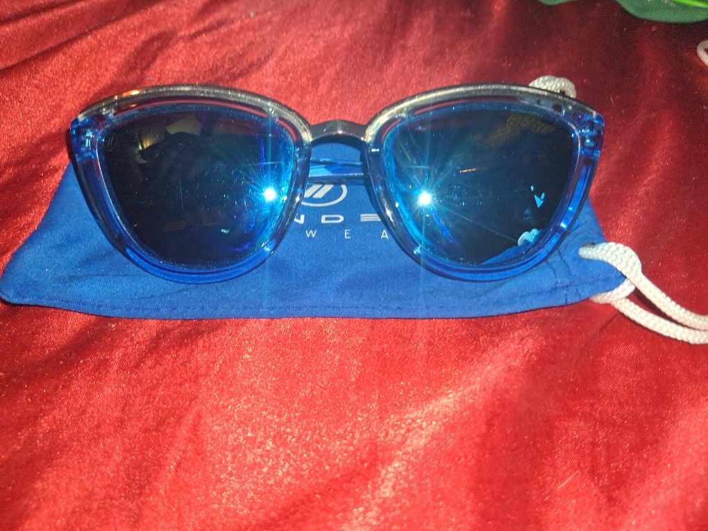 Womens Blue Blender Sunglasses