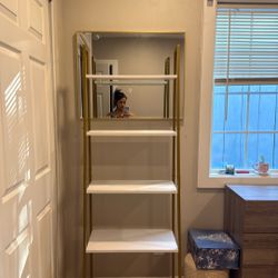 Slanted aestethic Book Case & Matching Wall Mirror 