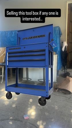 PICK UP ONLY U.S. GENERAL 30 in. 4-Drawer Tech Cart, Series 3, Blue