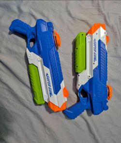 Pump-Action Water Gun Blasters — Matching Pair, Like New