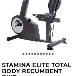 🔥STAMINA ELITE TOTAL BODY RECUMBENT BIKE WORKS GREAT DELIVERY AVAILABLE 🔥  ll Body Fitness Cycling is a great way to strengthen the lower body and b