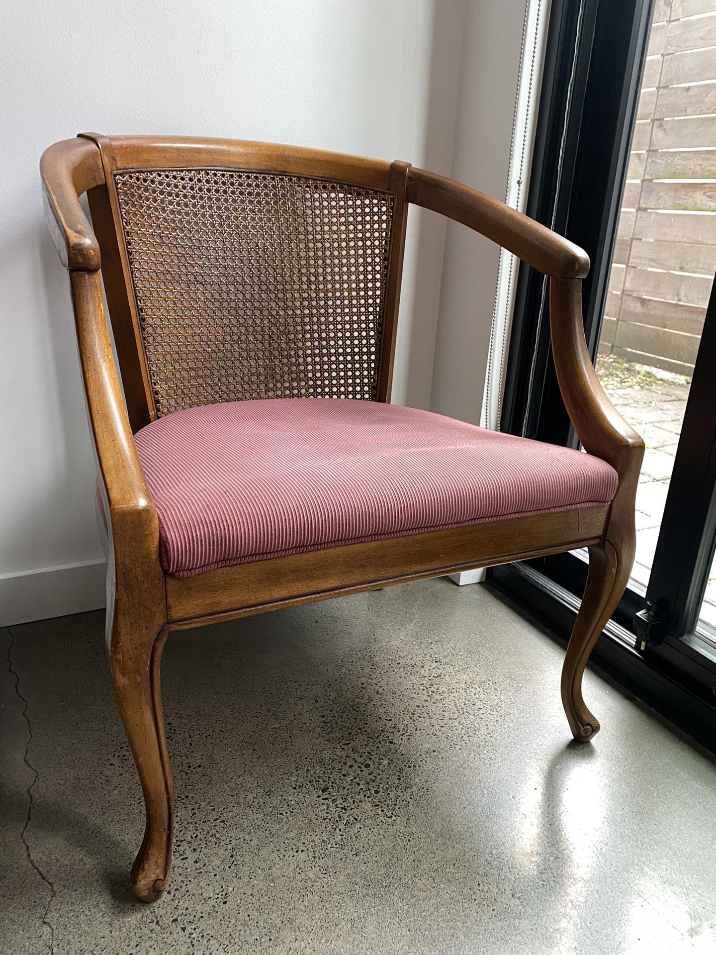 *Vintage* Hollywood Regency Cane Back Arm Chair