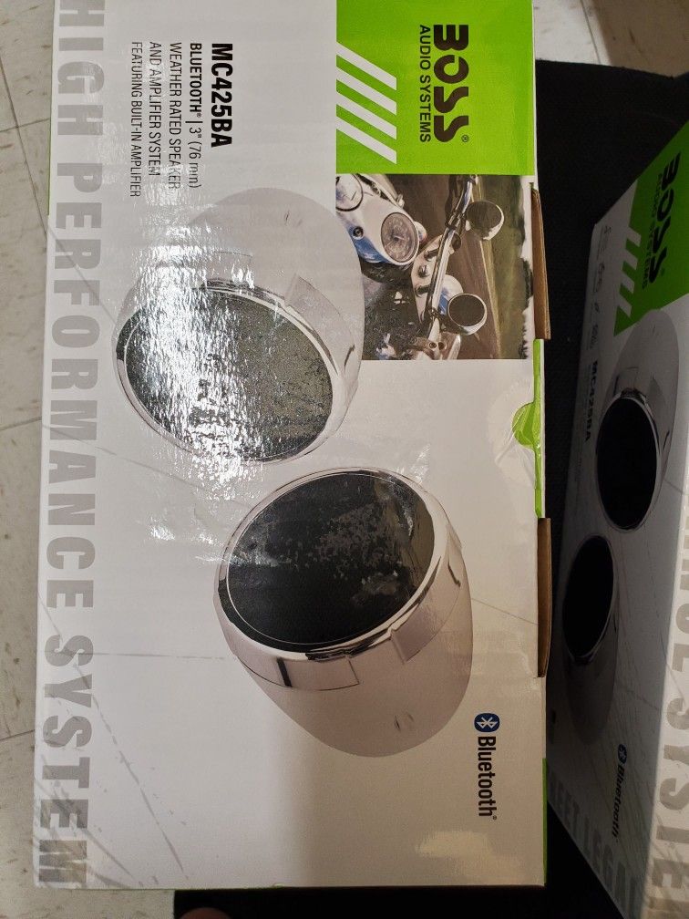 BOSS AUDIO SYSTEM SPEAKER FOR MOTORCYCLE, FOURTRACK, POLARIS OR CAN AM WATER PROOF