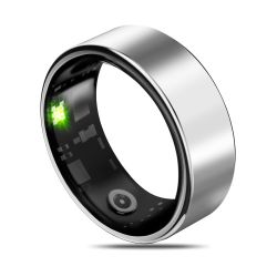 Milavan Smart Health Ring for Women Men Fitness Tracker with Heart Rate, Blood Oxygen, Blood Pressure, Sleep Monitoring, Light Gray 9#