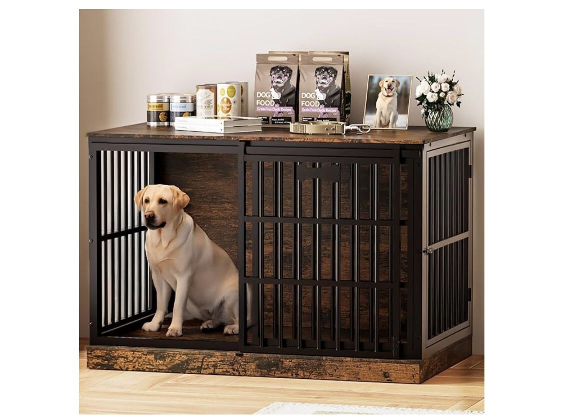Large Dog Crate Furniture: Petrova large dog Kennel furniture