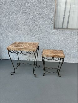 2 Wrought iron tables