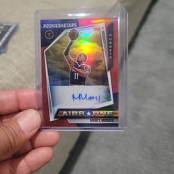 Monte Morris Chronicles Airborne  Silver Holo Prizm Auto Basketball Card