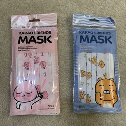10 X Kakao Friends Korean 3 PLY Face Dust Mask Nose Support 