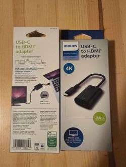 2 Philips USB C to HDMI Adapter, 4k 60 Hz