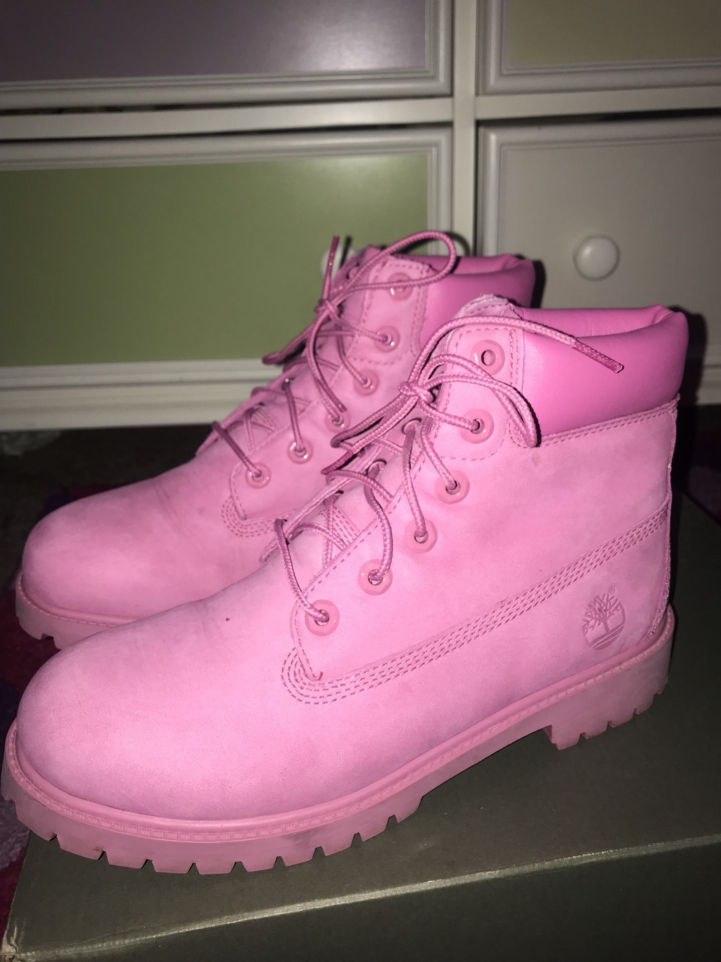 Pink 6’ Timbs