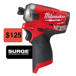 Milwaukee New 1/4” Impact Surge Hydraulic M12 Fuel 