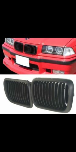 E36 flat black grills