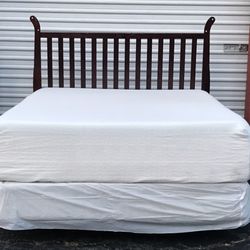 Full Size Bed with Mattress Set 