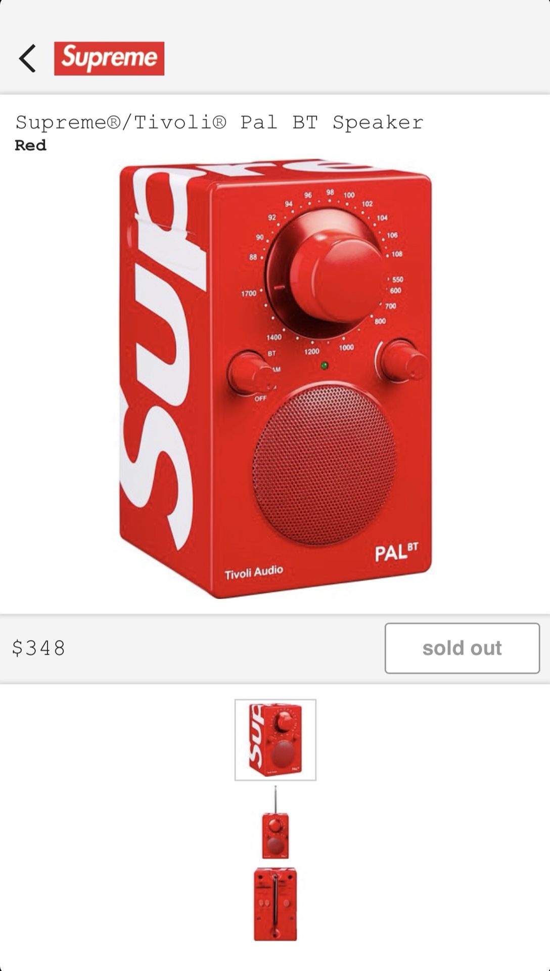 Portable Radio Supreme Tivoli Pal Bt Speaker Red Supreme Tivoli