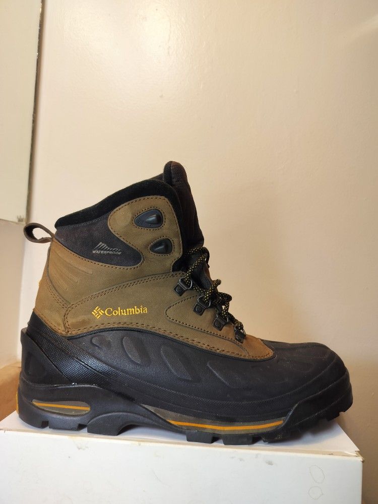 Columbia Bugabootoo Mens Waterproof Tan Insulated Winter Boots Size 12