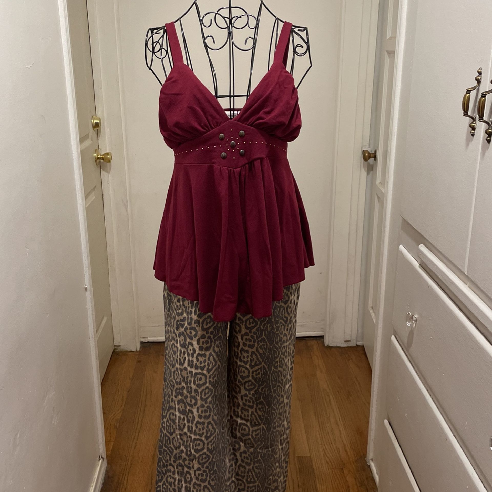 Large Loose Fitted Wineberry Tank Top