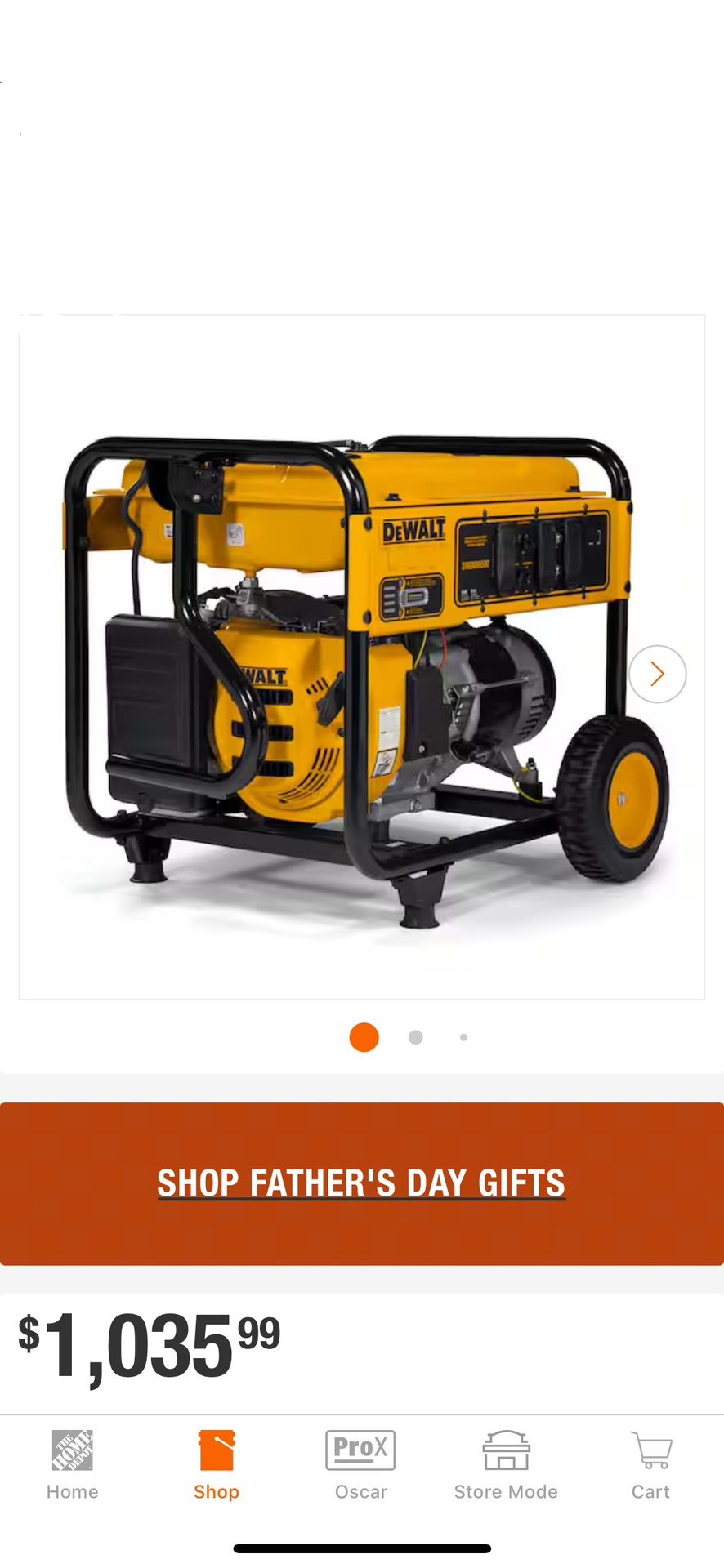 DEWALT 8125 / 6500- Watt Generator
