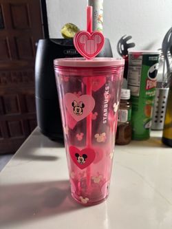 Pink Valentines Disney Starbucks Tumbler
