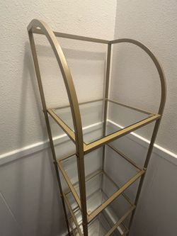 Glass arch gold shelve