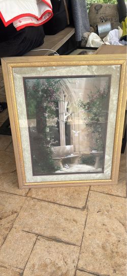 Framed Art Print with Gold Frame