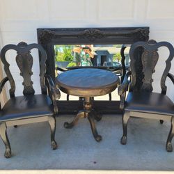 Chairs And Table And Mirror