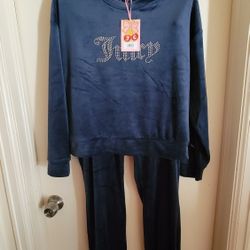 Juicy Couture Regal Blue 2 Piece Lounge Set